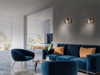 Glass wall Spot "Fumoso", wall lamp made of black and smoke glass in black, and nature, with E14 socket, for dining room, living room, hallway or office, lamp for living room, dining room, hallway or hallway 16 x 14 cm