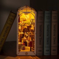 DIY Book Nook Bookend Sunshine Town, Robotime, TGB02, 18.5x10x24.2cm