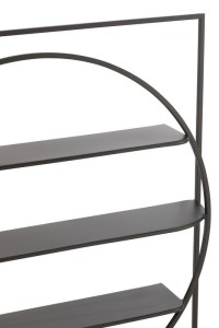 J-Line Wall Rack News Metal Black