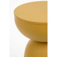 Elliot Bijzettafel - H45 x Ø32 cm - IJzer - Okergeel