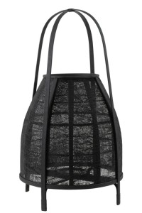 J-Line lantern Shade - bamboo - black - large