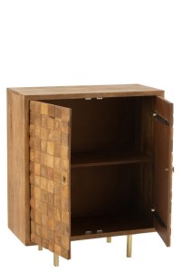 J-Line Cabinet Nino Metal/Mango Wood Natural/Gold