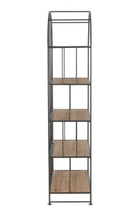 J-Line Rack Round - metal/wood - brown