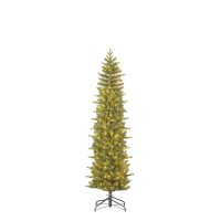 Harma Smalle Kunstkerstboom met LED Verlichting - H185 x Ø63 cm - Groen