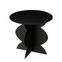 Rafi Bijzettafel - H40 x Ø45 cm - IJzer - Zwart