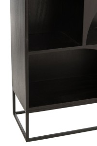 J-Line Rack Fashion Mango Wood/MDF Black