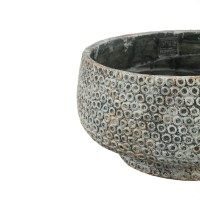 Laim Grey Cement Round Bowl Dots Pattern S
