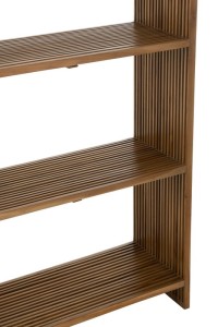 J-Line Bookcase 4 Shelves Recycled Teak Natural