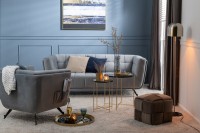 J-Line lounge chair - 1 person - textile/metal - light gray