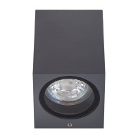 Outside wall lamp "Cubus", made of metal and glass in anthracite, GU10 socket