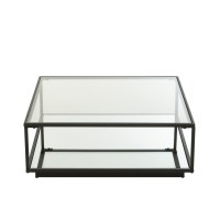 J-Line salontafel - ijzer/glas - zwart - L
