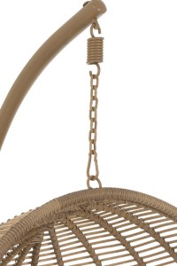 J-Line hanging chair Round - steel - natural