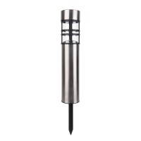 Solar decorativespieß "Bobby" in the 3 Set, Ø 6.2 cm, 42 cm high, metal in steel-blank, plastic, integrated LEDs warm white
