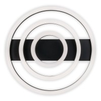 LED CCT ceiling light "Circulo" made of black metal and sand-colored plastic Ø 60 cm