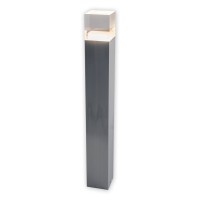 LED outer socket light "Leah" made of metal and plastic in steel-blank, integrated LED, path lights