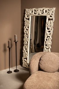 Morrigan White Poly Classical Mirror Rectangle