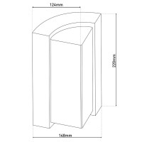 LED on the outside wall lamp "Rico" 14.8 cm high, made of metal and plastic in anthracite, with integrated LED