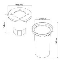 LED vloerinbouwlamp "Forto"