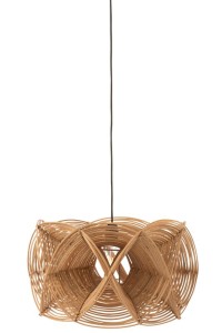 J-Line Golven Rotan lampkap - jute - naturel