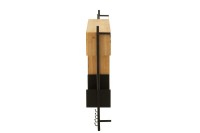 J-Line Wall Coat Rack With Mirror Tina Wood/Iron Black/Natural