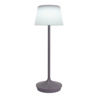 Solar battery lamp "Emmi" 38 cm high, umbrella Ø 13 cm, metal in blackberry and white plastic, for the outdoor area, dimmable CCT.