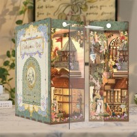 DIY Book Nook Bookend Shakespear's Fresh Including Dust cover, Tone-Cheer, TQ129, 18 x 9.8 x 24.5 cm4