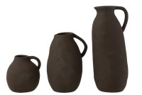 J-Line vase Jug - ceramic - black - large