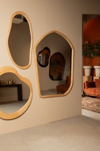 Barragh Natural Solid Wood Organic Mirror