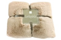 J-Line Plaid Cutie - Polyester - 180x130 cm - Light gray