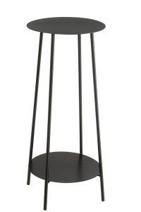 J-Line Flower Stand Two Metal Black