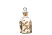 J-Line carafe Chloe Square - glass - transparent/gold