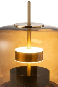 J-Line lamp - glass - brown - LED lights