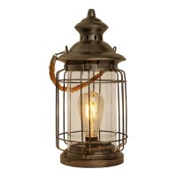 LED decorative solar light "Bruno" made of metal, glass and plastic, copper, with a firmly built-in LED, for outside
