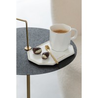 J-Line Bijzettafel Schijf Metaal Zwart/Goud