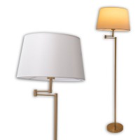 Standing lamp "Bologna" height 158 ​​cm made of metal in matt brass, Beier Textalspreul, E27