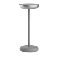 Battery light light "Pasi" for outside and inside, made of metal and plastic in gray, dimmable, with touch and memory function, approx. 26 cm high