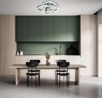Smart Home LED ceiling light "Divora" Ø 70 cm, ceiling lamp made of metal, aluminum brushed and white plastic, with many functions, firmly built -in LEDs, lighting for living room, dining room office or hallway