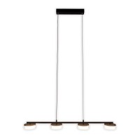 LED pendant lamp "Cimo" made of metal and plastic in black, with integrated LED, length 96 cm