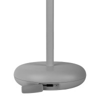 Battery light light "Pasi" for outside and inside, made of metal and plastic in gray, dimmable, with touch and memory function, approx. 26 cm high