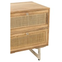 J-Line Nachtkast Rattan Mangohout Naturel