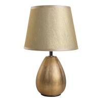 Ceramic table lamp "Simply Ceramics", table lamp made of ceramic, gold, with E14 version, for dining room, living room, hallway or office, 31 cm high