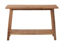 J-Line Console Square Recycled Wood Natural