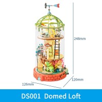 Robotime DIY Domed Loft DS001 12.6x12x24.8cm