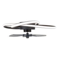 moderne LED Deckenleuchte "RICCIO" inklusive Ventilator, Nachtlichtfunktion, Dimmung und Lichttemperatureinstellung ist mit fest verbauten LEDs bestückt und hat einen ungefähren Øvon 58 cm.