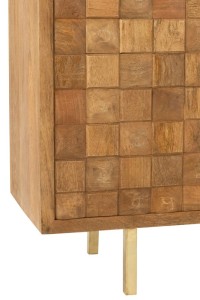 J-Line Cabinet Nino Metal/Mango Wood Natural/Gold