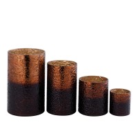 Saida Brown Glass Tealight Beaded Dark Bottom