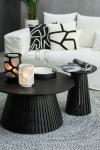 J-Line Table Vincent Mango Wood Black Medium