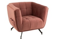J-Line lounge chair 1-seater - textile/wood/metal - antique pink
