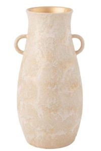 J-Line vaas Amphore terra - roze/goud - large