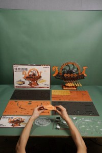 DIY Houten Puzzel Dragon Viking Ship, Robotime, Mechanical Model, LK802, 36,7x46x46.5cm